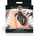 Hard Stop Double Ring System Secure Chastity Device Black Adjustable