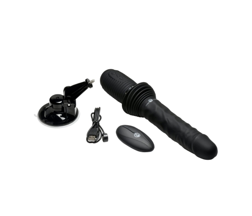XR Brands Ultimate Power Pounder Black Thrusting & Vibrating Silicone Model