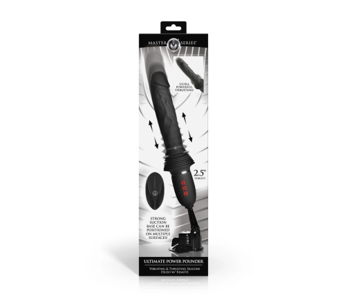 XR Brands Ultimate Power Pounder Black Thrusting & Vibrating Silicone Model