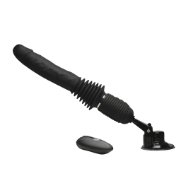 XR Brands Ultimate Power Pounder Black Thrusting & Vibrating Silicone Model