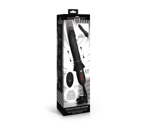 XR Brands Ultimate Power Pounder Black Thrusting & Vibrating Silicone Model