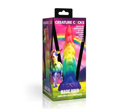 Magic Rider Silicone Fantasy Model Rainbow Unicorn Horn 17cm by XR Brands