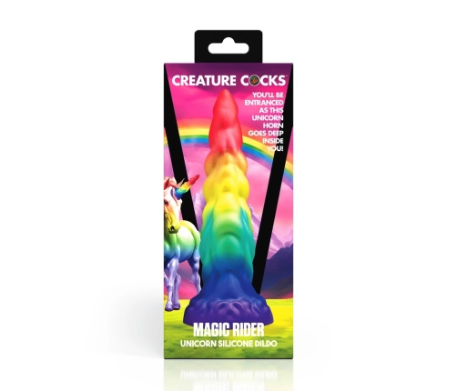 Magic Rider Silicone Fantasy Model Rainbow Unicorn Horn 17cm by XR Brands