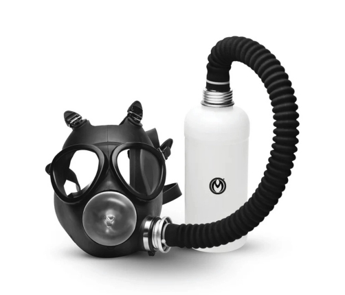 Overload Gas Mask Intimate System Kit Black - Adjustable Silicone, 1L Bottle