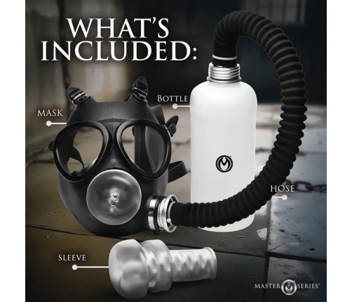 Overload Gas Mask Intimate System Kit Black - Adjustable Silicone, 1L Bottle