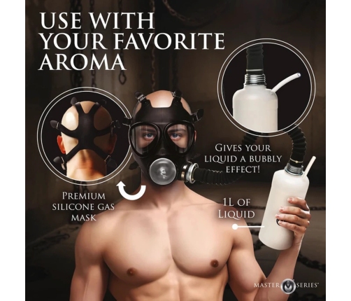 Overload Gas Mask Intimate System Kit Black - Adjustable Silicone, 1L Bottle