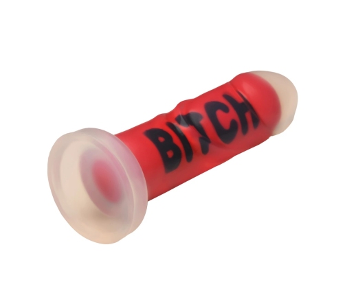 XR Brands Premium Silicone Intimate Machine Red 7.3'' Ribbed Suction Cup