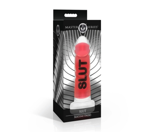 XR Brands SLUT Silicone Intimate Model Red 7.3" with Suction Base