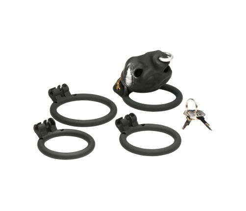 Bull Chastity Cage Black - Adjustable Secure System by XR Brands