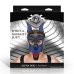 Alpha Dog Blue Adjustable Pup Hood Vegan Leather Unisex Headgear