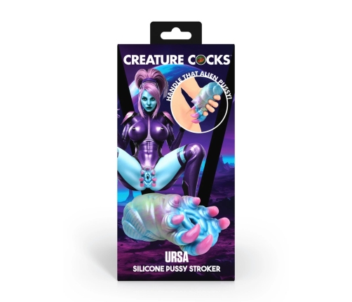 Ursa Silicone Intimate Machine Blue/Purple - Textured Tunnel 16cm