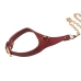 Blush Captivate Adjustable Vegan Leather Collar with Gold Chain Red/Gold