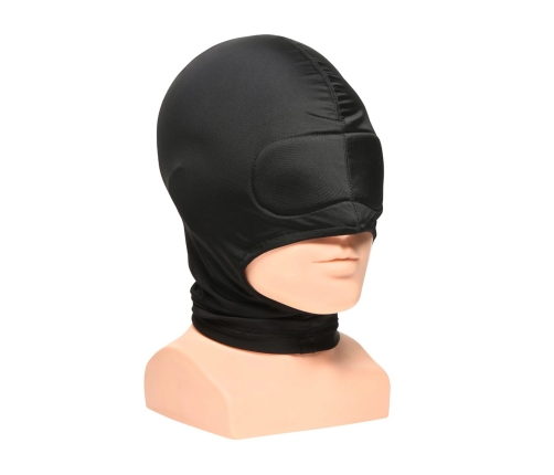XR Brands Cocksucker Hood with Open Mouth Black - Adjustable Fit