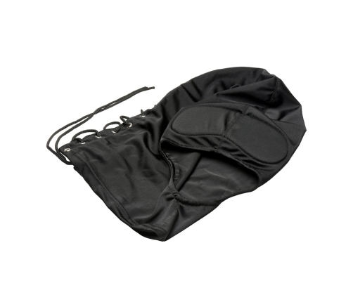 XR Brands Cocksucker Hood with Open Mouth Black - Adjustable Fit