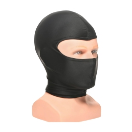 XR Brands Drone Black Hood with Open Eye Design - Adjustable Fit