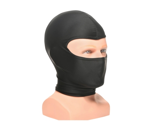 XR Brands Drone Black Hood with Open Eye Design - Adjustable Fit