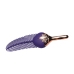 The Tickler Vibrating Silicone Feather - Purple/Gold, 7 Vibration Modes