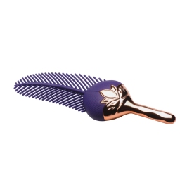 The Tickler Vibrating Silicone Feather - Purple/Gold, 7 Vibration Modes
