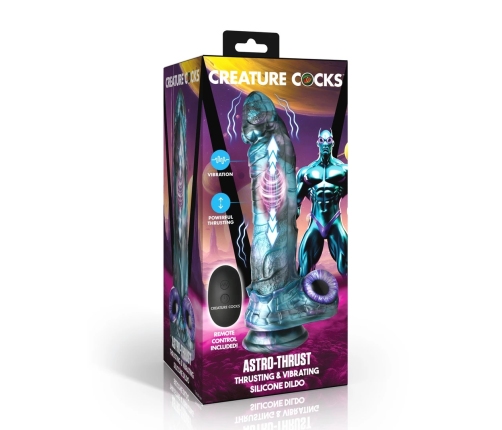 Astro-Thrust Silicone Motion Device Blue/Purple with Vibration & Remote