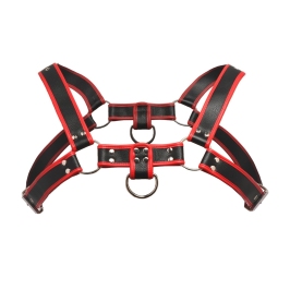 Sport Fucker Bulldog Harness Red - Adjustable Vegan Leather Chest Gear Sport Fucker Bulldog Harness Red - Adjustable Vegan Leather Chest Gear