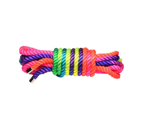 Blush Cuerda Arcoiris Nylon Bondage Rope 16ft Rainbow Coreless