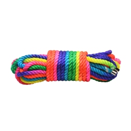 Cuerda Arcoiris Neon Rainbow Bondage Rope 32ft Durable Nylon 7.6mm