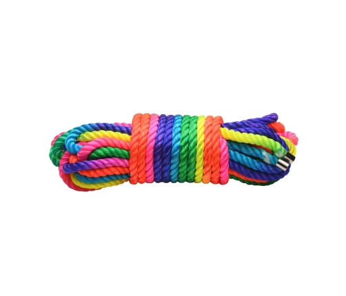 Cuerda Arcoiris Neon Rainbow Bondage Rope 32ft Durable Nylon 7.6mm