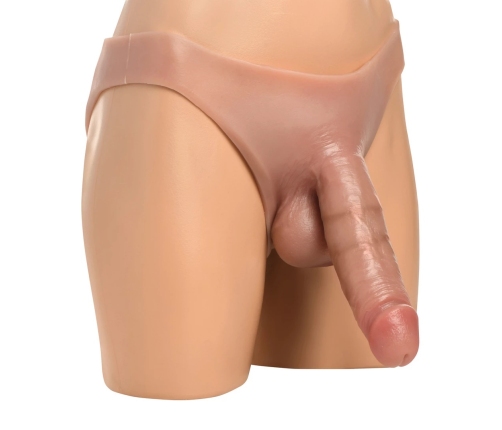 XR Brands Stealth Silicone Harness System 20 cm Hollow, Black, Adjustable