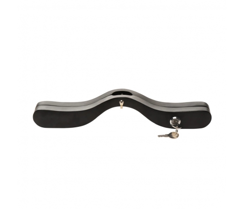 Exposed E-Stim Wooden Humbler Black - Electric Restraint System, 15.2”