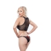 Set Crop Top and Panty Set with Laces - One Size