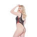 Lace Crotchless High-Cut Teddy - Plus Size