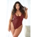 Lace Leopard Teddy with Lace Detail - 1X/2X