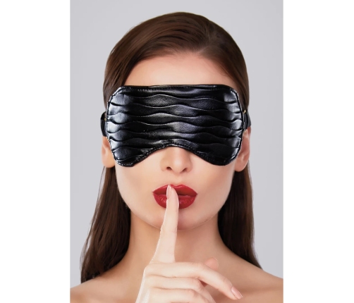 Butter Soft - Faux Leather Mask with Ruffles - One Size