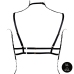 Svenjoyment Plus Size Open Cup Triangle Bra with Neck Strap, Black XL-4XL