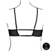 Obsessive Keyhole Mesh Bra Plus Size Black Double Back Adjustable XL-4XL