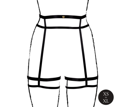 Obsessive Double Strap Garter Belt Black Adjustable One Size