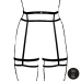 Obsessive Double Strap Garter Belt Black Adjustable One Size
