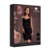 Obsessive Black Silk Dress Model 8714273043771 with Open Back and Slit, One Size Obsessive Black Silk Dress Model 8714273043771 with Open Back and Slit, One Size