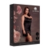 Obsessive Plus Size Silk Dress Black with Criss Cross Back and Slit