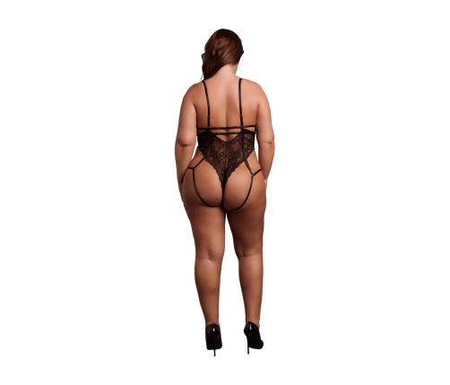 Obsessive Bodysuit Model 8714273043801 Plus Size Lace Open Cup Black