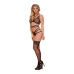 Strappy Bra  Thong Set - Black