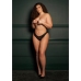 Claire - Elastic Lace Brief with Golden Details - Plus Size