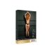 Milou - Elastic Mesh Brief with Open Crotch and Golden Details - One Size