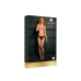 Milou - Elastic Mesh Brief with Open Crotch and Golden Details - One Size