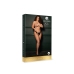 Milou - Elastic Mesh Brief with Open Crotch and Golden Details - Plus Size