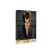 Milou - Elastic Mesh Brief with Open Crotch and Golden Details - Plus Size