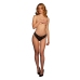 Zoé - Elastic Lace Brief with Back Lacing and Golden Details - One Size