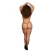 Ella - Elastic Mesh Thong with Sliders and Golden Details - Plus Size