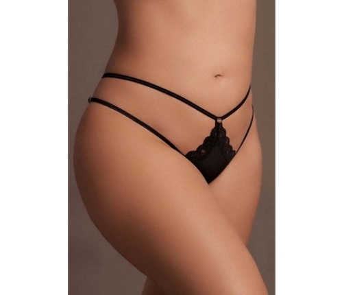 Ami - Thong with Adjustable Sliders and Golden Details - Plus Size