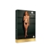 Julie - Elastic Mesh Thong with Open Crotch, Adjustable Sliders and Golden Details - One Size